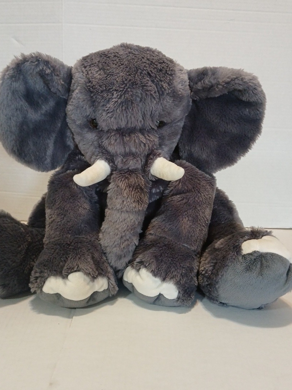 VTG Toys R Us Floppy Elephant Plush Gray Stuffed Animal Toy 18' Retired